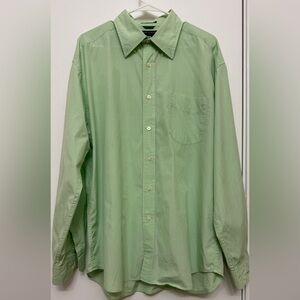 Tommy Hilfiger Golf Men XL Green Button Down Shirt Long Sleeve Cotton